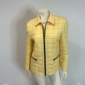 Gorgeous Basler Yellow quilted Jacket with Black Trim❤️S